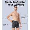 imageDAVID ARCHY Mens Underwear Boxer Briefs Breathable Soft MoistureWicking with Fly Underwear for Men MultipackZ3  55  Dark BlueBrownOlive GreenGray  4 Pack
