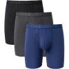 imageDAVID ARCHY Mens Underwear Boxer Briefs Breathable Soft MoistureWicking with Fly Underwear Long Leg 8quot for Men 3 PackLong Leg 8  B BlackDark GrayNavy Blue  3 Pack
