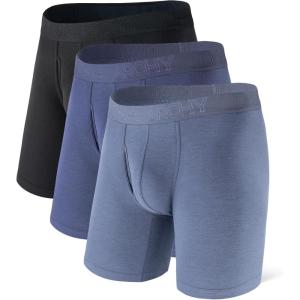 imageDAVID ARCHY Mens Underwear Boxer Briefs Breathable Soft MoistureWicking with Fly Underwear Long Leg 8quot for Men 3 PackLong Leg 8  BlackNavyGray Blue  3 Pack