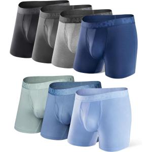 imageDAVID ARCHY Mens Underwear Boxer Briefs Breathable Soft MoistureWicking with Fly Underwear for Men MultipackA8  55  Multicolor  7 Pack