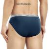 imageDAVID ARCHY Mens 4 Pack Micro Modal Underwear Soft Breathable Ultra Big Pouch Bikinis M Dark GrayNavy Blue
