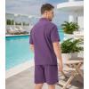imageDAVID ARCHY Mens Pajamas Set  100 Cotton Pajamas for Men Summer Short Sleeve Lightweight Lounge PJs with PocketsPurple