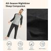 imageDAVID ARCHY Mens Pajamas Set  Soft Pj Sets for Men Long Sleeve Pajamas Men Cotton Mens Pjs Sets Loungewear with PocketsBlack