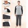 imageDAVID ARCHY Mens Pajamas Set  Soft Pj Sets for Men Long Sleeve Pajamas Men Cotton Mens Pjs Sets Loungewear with PocketsBlackplaid