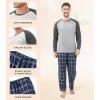 imageDAVID ARCHY Mens Pajamas Set  Soft Pj Sets for Men Long Sleeve Pajamas Men Cotton Mens Pjs Sets Loungewear with PocketsDark Greyplaid