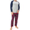 imageDAVID ARCHY Mens Pajamas Set  Soft Pj Sets for Men Long Sleeve Pajamas Men Cotton Mens Pjs Sets Loungewear with PocketsIndigoplaid