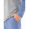 imageDAVID ARCHY Mens Pajamas Set  Soft Pj Sets for Men Long Sleeve Pajamas Men Cotton Mens Pjs Sets Loungewear with PocketsMoonlight Blue
