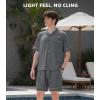 imageDAVID ARCHY Mens Pajamas Set Short Sleeve Summer Loungewear Soft Lightweight 2 Piece Pj Shorts Set with PocketsDark Gray