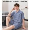 imageDAVID ARCHY Mens Pajamas Set Short Sleeve Summer Loungewear Soft Lightweight 2 Piece Pj Shorts Set with PocketsDusky Blue