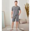 imageDAVID ARCHY Mens Pajamas Set Short Sleeve Summer Pajamas Soft Cotton Pajamas for Men Lightweight Lounge Set with PocketsDark Grey