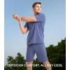 imageDAVID ARCHY Mens Pajamas Set Short Sleeve Summer Pajamas Soft Cotton Pajamas for Men Lightweight Lounge Set with PocketsDusky Blue