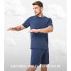 imageDAVID ARCHY Mens Pajamas Set Short Sleeve Summer Pajamas Soft Cotton Pajamas for Men Lightweight Lounge Set with PocketsNavy Blue