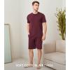 imageDAVID ARCHY Mens Pajamas Set Short Sleeve Summer Pajamas Soft Cotton Pajamas for Men Lightweight Lounge Set with PocketsWine Red