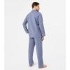 imageDAVID ARCHY Mens Pajamas Set Soft Cotton Notched Collar Pajamas for Men Long Sleeve Mens Sleepwear with Pockets ampamp Front FlyDusky Blue