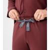 imageDAVID ARCHY Mens Pajamas Set Soft Cotton Notched Collar Pajamas for Men Long Sleeve Mens Sleepwear with Pockets ampamp Front FlyMaple Red