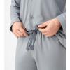 imageDAVID ARCHY Mens Pajamas Set Soft Cotton Notched Collar Pajamas for Men Long Sleeve Mens Sleepwear with Pockets ampamp Front FlyMedium Gray