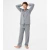 imageDAVID ARCHY Mens Pajamas Set Soft Cotton Notched Collar Pajamas for Men Long Sleeve Mens Sleepwear with Pockets ampamp Front FlyMedium Gray