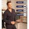 imageDAVID ARCHY Mens Pajamas Set Soft Cotton Notched Collar Pajamas for Men Long Sleeve Mens Sleepwear with Pockets ampamp Front FlyNavy Blue