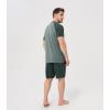 imageDAVID ARCHY Mens Pajamas Set Summer Cooling Loungewear UltraSoft Pjs Ligtweight Short Sleeves Shirts and Shorts Sleep SetsArmy Green