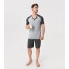 imageDAVID ARCHY Mens Pajamas Set Summer Cooling Loungewear UltraSoft Pjs Ligtweight Short Sleeves Shirts and Shorts Sleep SetsDark Gray