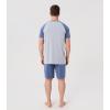 imageDAVID ARCHY Mens Pajamas Set Summer Cooling Loungewear UltraSoft Pjs Ligtweight Short Sleeves Shirts and Shorts Sleep SetsGray Blue