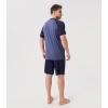 imageDAVID ARCHY Mens Pajamas Set Summer Cooling Loungewear UltraSoft Pjs Ligtweight Short Sleeves Shirts and Shorts Sleep SetsNavy Blue