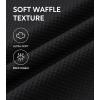 imageDAVID ARCHY Mens Pajamas Set Waffle Knit Short Sleeve Sleepwear Lightweight Summer LoungewearBlack
