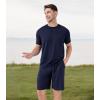 imageDAVID ARCHY Mens Pajamas Set Waffle Knit Short Sleeve Sleepwear Lightweight Summer LoungewearDark Grey