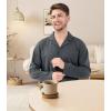 imageDAVID ARCHY Mens Pajamas Set Waffle Knit Sleepwear Warm ampamp Soft Loungewear Notched Collar with Roomy Pockets PjsDark Grey