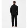 imageDAVID ARCHY Mens Silky Pajamas Set UltraSoft Sleepwear Breathable Notched Collar Top ampamp Bottoms Loungewear with PocketsBlack