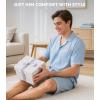 imageDAVID ARCHY Mens Summer Pajamas Set Satin Silk Feeling Sleepwear Short Sleeve Loungewear 2 Piece with PocketsLight Blue