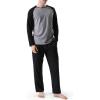 imageDAVID ARCHY Mens Pajamas Set  Soft Pj Sets for Men Long Sleeve Pajamas Men Cotton Mens Pjs Sets Loungewear with PocketsBlack