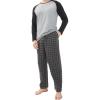 imageDAVID ARCHY Mens Pajamas Set  Soft Pj Sets for Men Long Sleeve Pajamas Men Cotton Mens Pjs Sets Loungewear with PocketsBlackplaid