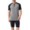 imageDAVID ARCHY Mens Pajamas Set Summer Cooling Loungewear UltraSoft Pjs Ligtweight Short Sleeves Shirts and Shorts Sleep SetsBlack