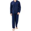 imageDAVID ARCHY Mens Pajamas Set Waffle Knit Sleepwear Warm ampamp Soft Loungewear Notched Collar with Roomy Pockets PjsNavy Blue