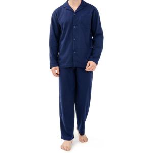 imageDAVID ARCHY Mens Pajamas Set Waffle Knit Sleepwear Warm ampamp Soft Loungewear Notched Collar with Roomy Pockets PjsNavy Blue