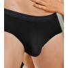 imageDAVID ARCHY Mens Briefs Micro Modal Dual Pouch Briefs Support Pouch Underwear Breathable Soft Briefs for Men 4 or 7 PackBlack