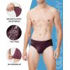 imageDAVID ARCHY Mens Briefs Micro Modal Dual Pouch Briefs Support Pouch Underwear Breathable Soft Briefs for Men 4 or 7 PackBlackDeep Grape Purple
