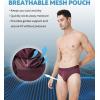 imageDAVID ARCHY Mens Briefs Micro Modal Dual Pouch Briefs Support Pouch Underwear Breathable Soft Briefs for Men 4 or 7 PackBlackDeep Grape Purple