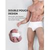 imageDAVID ARCHY Mens Briefs Micro Modal Dual Pouch Briefs Support Pouch Underwear Breathable Soft Briefs for Men 4 or 7 PackWhite