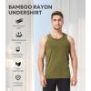 imageDAVID ARCHY Mens Tank Top Bamboo Rayon Undershirts Tank Shirt MoistureWicking AShirt for Men 3 or 5 PackHeather GrayHeather Olive GreenHeather Dark Coffee
