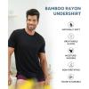 imageDAVID ARCHY Mens Undershirt Bamboo Rayon MoistureWicking Crewneck TShirts Stretch Tees for Men 3 or 5 PackA2  Crewneck  Black
