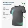 imageDAVID ARCHY Mens Undershirt Bamboo Rayon MoistureWicking Crewneck TShirts Stretch Tees for Men 3 or 5 PackA6  Crewneck  Navy BlueGreenDark Gray