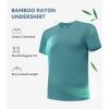imageDAVID ARCHY Mens Undershirt Bamboo Rayon MoistureWicking Crewneck TShirts Stretch Tees for Men 3 or 5 PackA8  Crewneck  High Tide BlueAquifer GreenTomato Cream