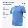 imageDAVID ARCHY Mens Undershirt Bamboo Rayon MoistureWicking Crewneck TShirts Stretch Tees for Men 3 or 5 PackA9  Crewneck  Parisian BlueDusky OrchidGold
