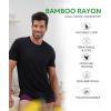 imageDAVID ARCHY Mens Undershirt Bamboo Rayon MoistureWicking Crewneck TShirts Stretch Tees for Men 3 or 5 PackB3  Crewneck  Parisian BlueNavyBlackLight GreyDark Grey