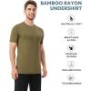 imageDAVID ARCHY Mens Undershirt Bamboo Rayon MoistureWicking Crewneck TShirts Stretch Tees for Men 3 or 5 PackB4  Crewneck  WhiteHeather Moonlight BlueHeather Navy BlueHeather Olive GreenHeather Dark Coffee