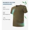 imageDAVID ARCHY Mens Undershirt Bamboo Rayon MoistureWicking Crewneck TShirts Stretch Tees for Men 3 or 5 PackB4  Crewneck  WhiteHeather Moonlight BlueHeather Navy BlueHeather Olive GreenHeather Dark Coffee