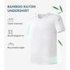 imageDAVID ARCHY Mens Undershirt Bamboo Rayon MoistureWicking Crewneck TShirts Stretch Tees for Men 3 or 5 PackC1  Crewneck  WhiteHeather Light BlueHeather Blue Gray