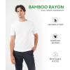 imageDAVID ARCHY Mens Undershirt Bamboo Rayon MoistureWicking Crewneck TShirts Stretch Tees for Men 3 or 5 PackC1  Crewneck  WhiteHeather Light BlueHeather Blue Gray
